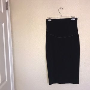 black midi skirt